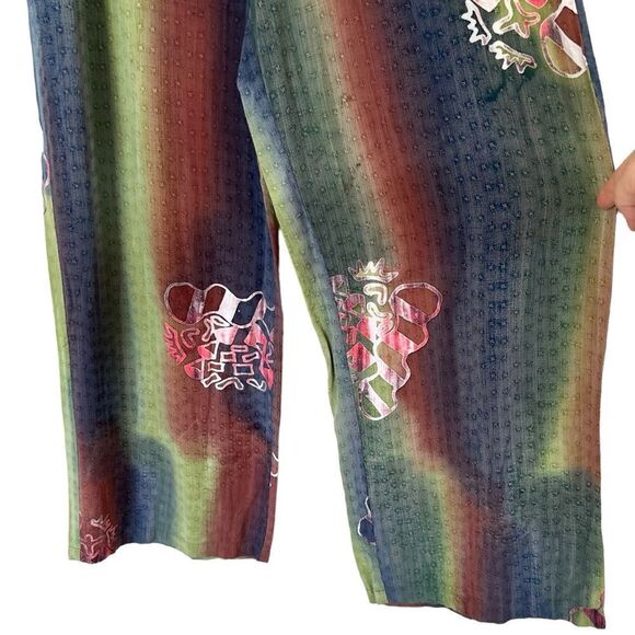 Multicolor Wide Leg Pants - Picture 3 of 16